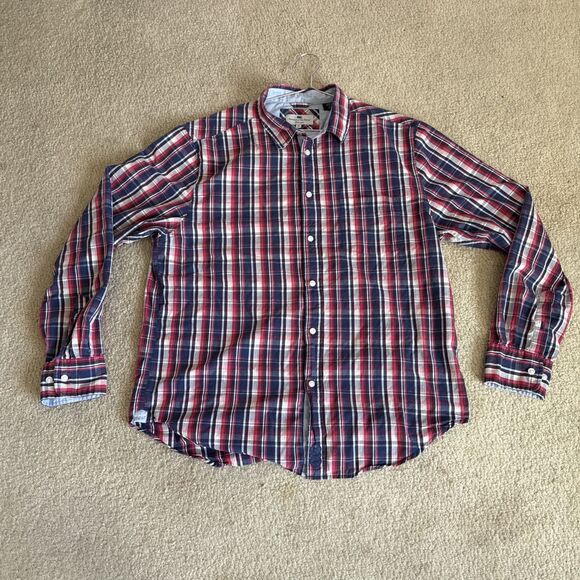 Canterbury of New Zealand Plaid Button Up Long Cotton Sleeve Shirt | Mens XL - Picture 1 of 9